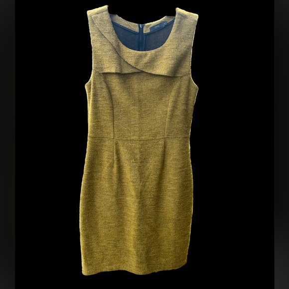 THML Dresses & Skirts - THML Mustard tweed sleeveless dress. Size LG. EUC